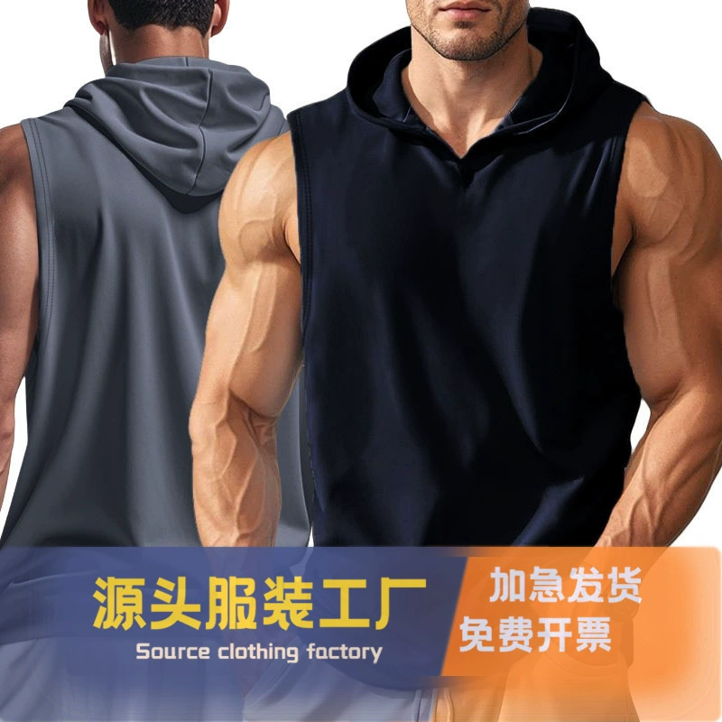 Летний легкий жилет, мужской топ для бега, фитнеса, повседневный быстросохнущий тонкий мужской дышащий толстовка без рукавов