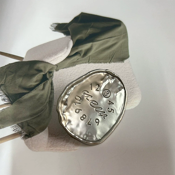 12345678910 Digital Metal Button Fashion Oval DIY Alloy Button Coat Jacket Hair Rope Decorative Buckle