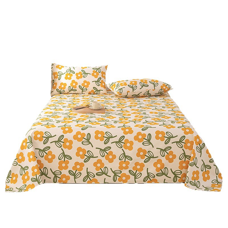 Sábanas de tela gruesa vieja de algodón puro pieza individual 100 algodón individual dormitorio doble cama gruesa funda de almohada de tres piezas 2024 invierno