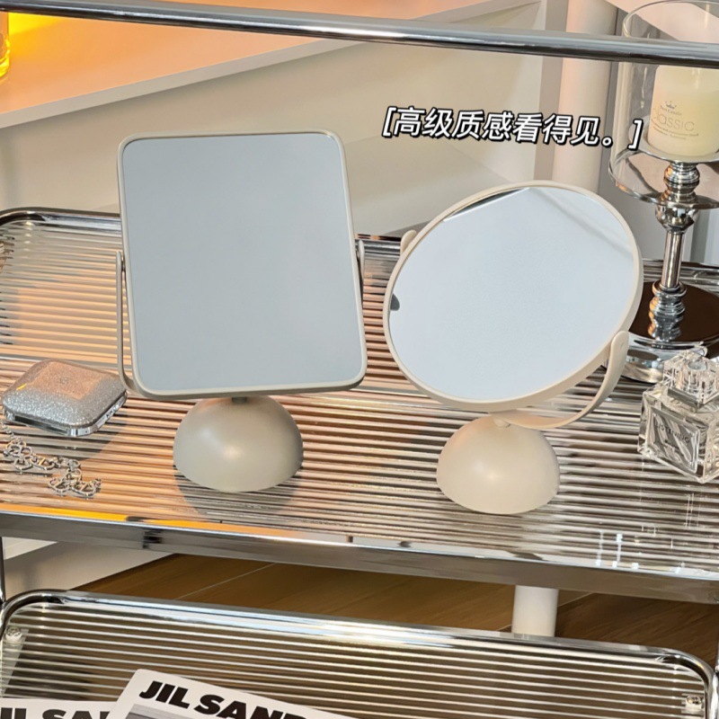 Espejo de maquillaje giratorio de alta definición, espejo de escritorio portátil, gran red, simple y portátil, espejo de princesa de dormitorio