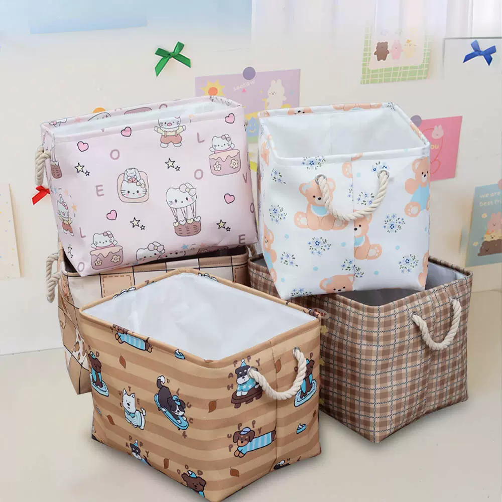 卡通可爱收纳盒原创衣服可折叠高颜值脏衣篓大容量宿舍家用收纳桶