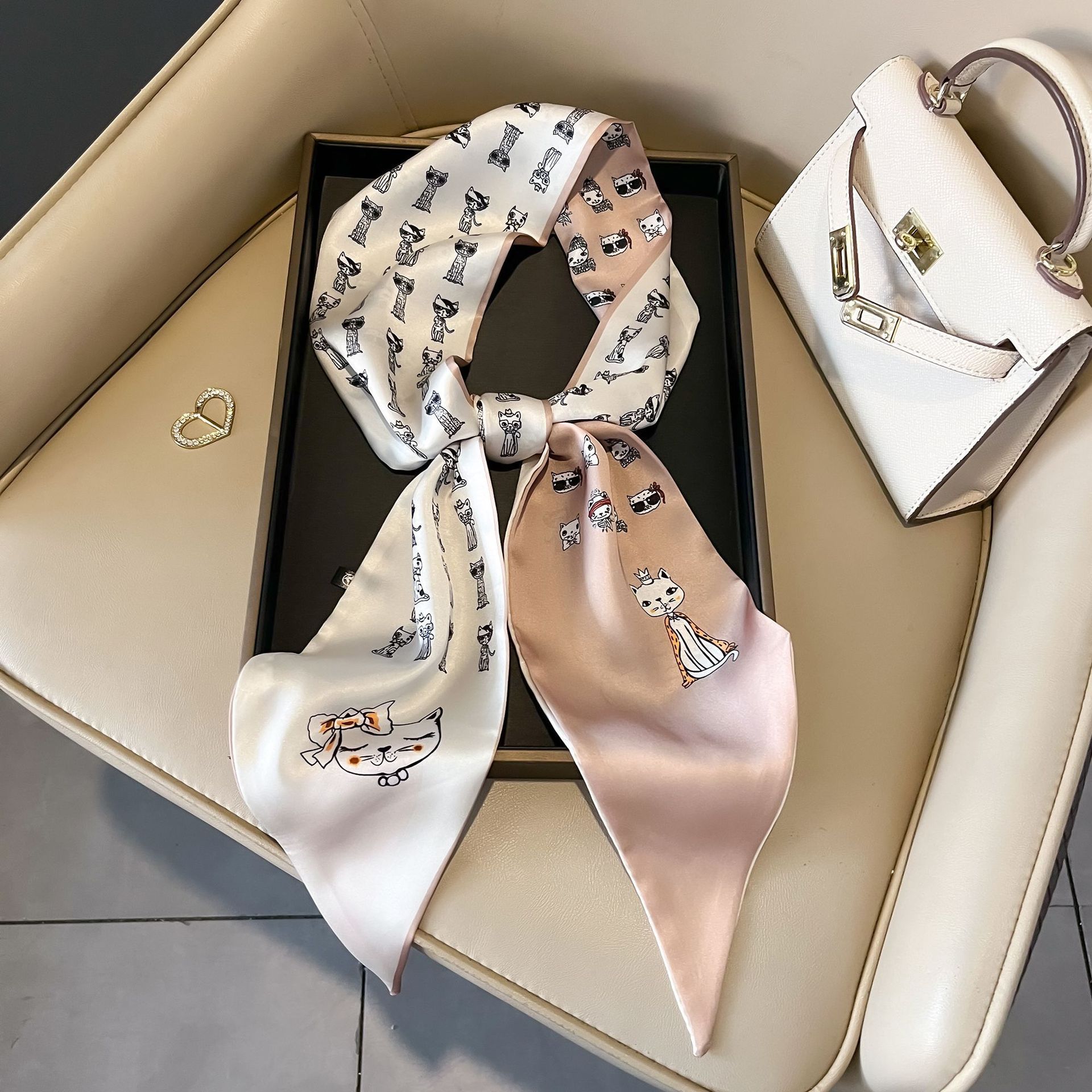 Nuevo caju pequeño cinturón de bufandas onduladas caju multifuncional cinturón de pelo de alta calidad bufandas profesionales