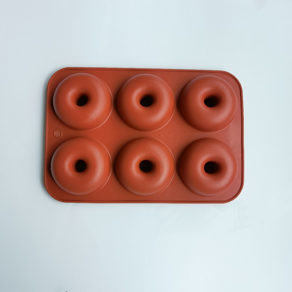 6 Donuts 363 chocolate molde de silicona molde de jalea torta molde de pan herramientas de horneado