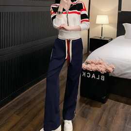 洋气休闲套装女韩版2025春秋新款修身显瘦运动服卫衣长裤两件套潮