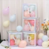 4 переливающихся серебристых коробки, набор букв BABY
