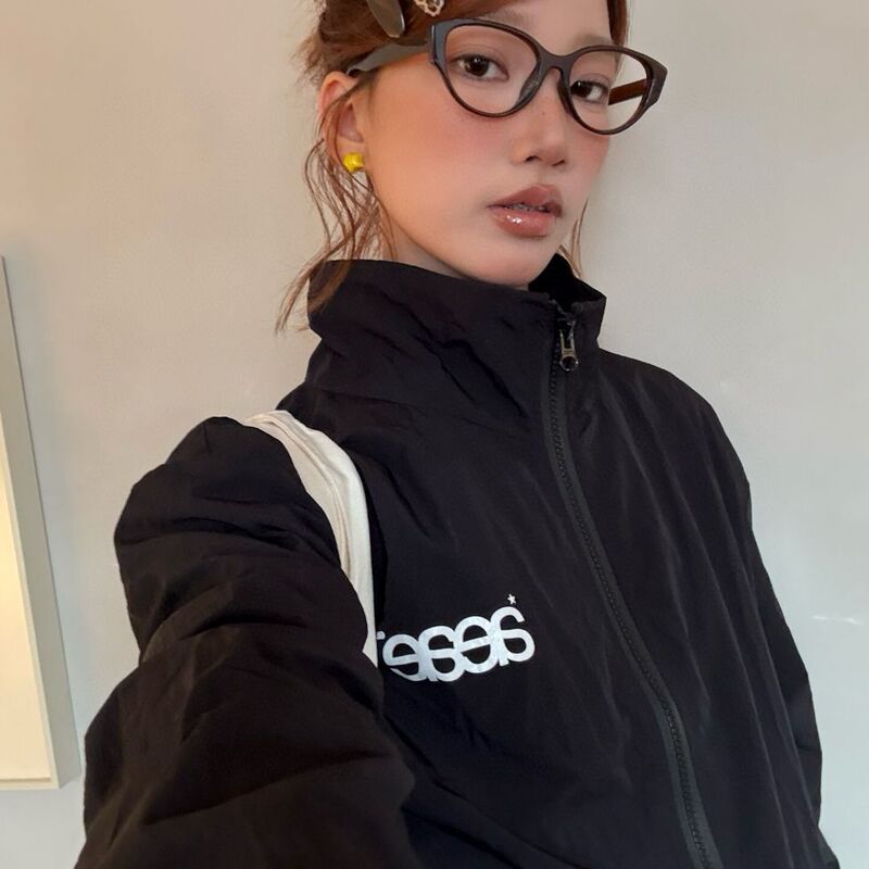 [Official Authentic Product] Aeae Early Spring Lightweight Jacket, Letter-Printed Casual Couple's Outerwear, Women's Top