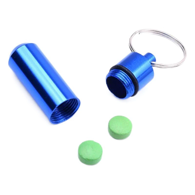 Мини Мода алюминиевого сплава первой помощи таблетки бутылка с брелок портативный небольшой медицины банку герметичный беруши картридж