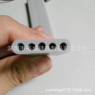 Silicone five-hole trachea for medical equipment with a diameter of 3mm can be cut and processed with drawings and samples.