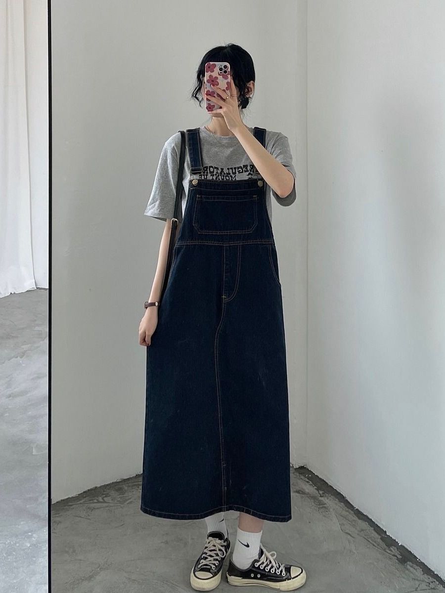 Retro denim summer dress