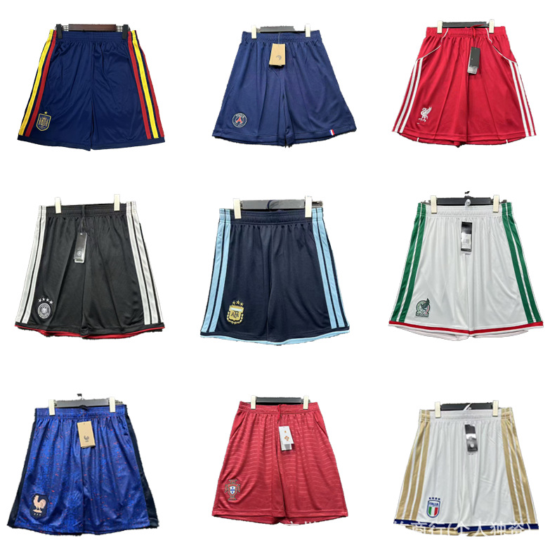 Football Uniforms World Cup Portugal Argentina France Germany Mexico Chelsea Naples Shorts Wholesale