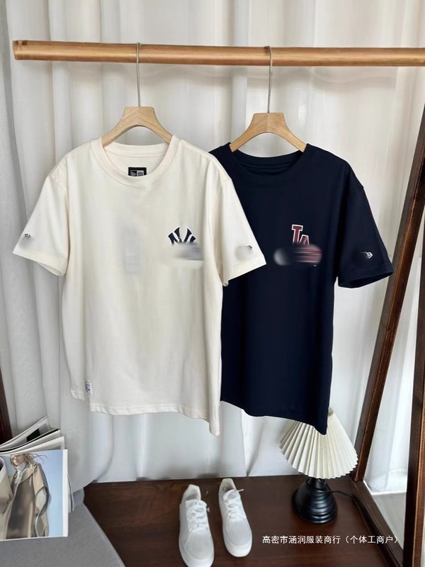 New Eraニューも華2025新春M家半袖tシャツNY野球ロゴプリントファッションカップル|undefined