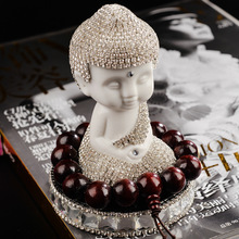 镶钻汽车摆件佛 创意汽车香水座 车载如来佛像 弥勒佛摆件 代发批