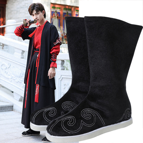 Children's costume ancient Hanfu boots opera Jinyiwei officer and soldier boots men and women cos adult high cloth boots shoes