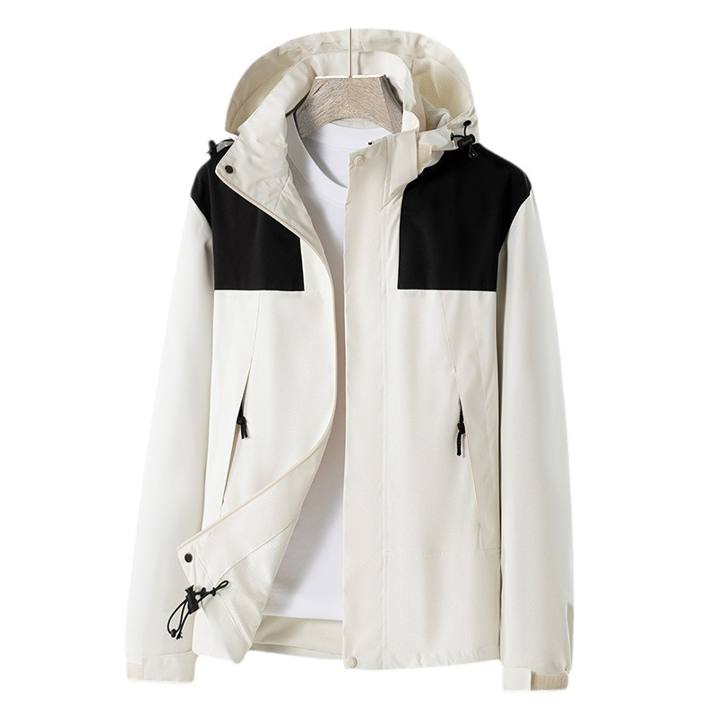 [Suministro directo de fábrica] Chaqueta de pareja para hombre, chaqueta de primavera y otoño, chaqueta fina, cortavientos impermeable para mujer al aire libre