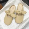 Summer slippers with bow, footwear, fashionable belt, wholesale