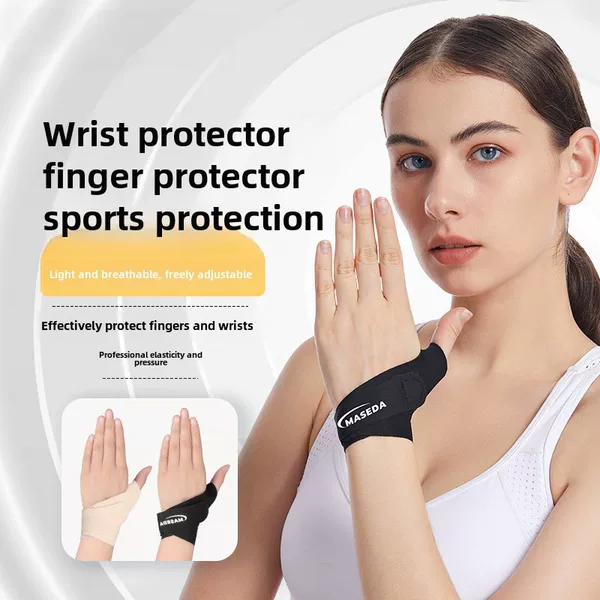 Wrist guard finger sleeve sprained wrist tendon sheath wrist joint sleeve female thumb wrist strap summer professional thin