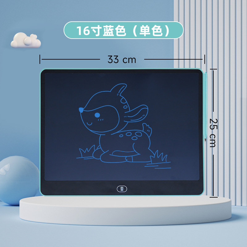 Tablero de escritura para niños de 16 pulgadas, tablero de dibujo para niños, pizarra pequeña, pantalla grande LCD, tablero de dibujo pintado, tablero de graffiti LCD