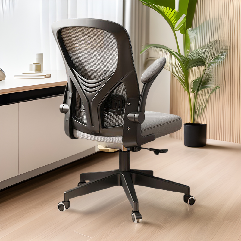 Silla de oficina ergonómica, altura ajustable simple, adecuada para estudio, largas jornadas sentado, uso en oficina y hogar, respaldo cómodo, tela de malla transpirable.