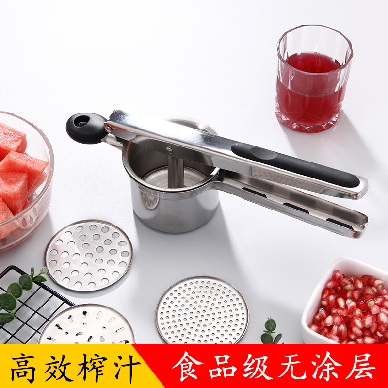 Stainless Steel Manual Juicer Three-In-One Juicer Mashed Potato Potato Masher Lemon Juicer Tool Stainless Steel Manual Juicer Three-In-One Juicer Mashed Potato Potato Masher Lemon Juicer Tool