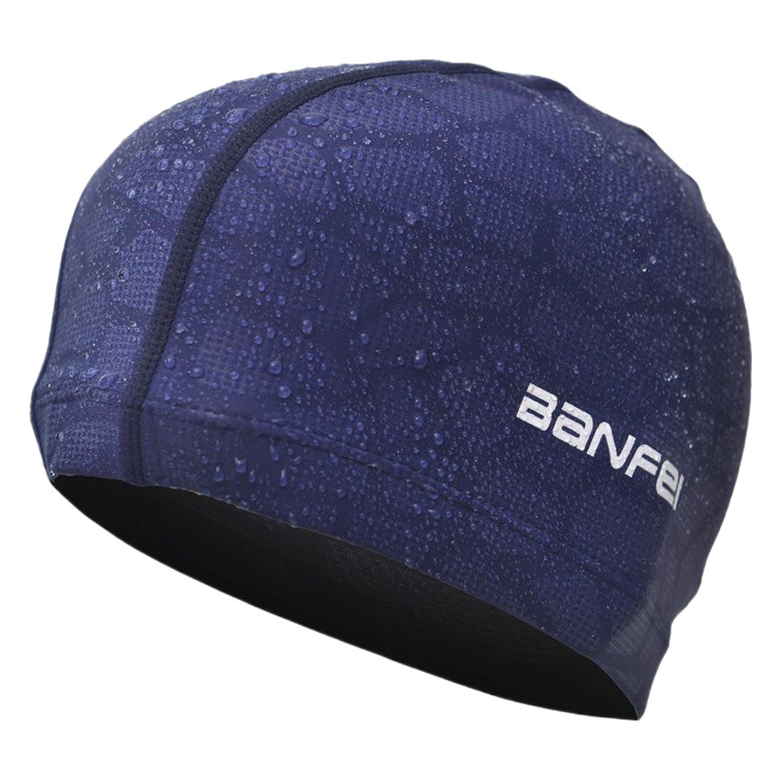 Gorro de baño de tela de secado rápido y resistente a las salpicaduras de agua de nailon transfronterizo Gorro de baño de color sólido para adultos Gorro de tela Gorro de baño cómodo al por mayor