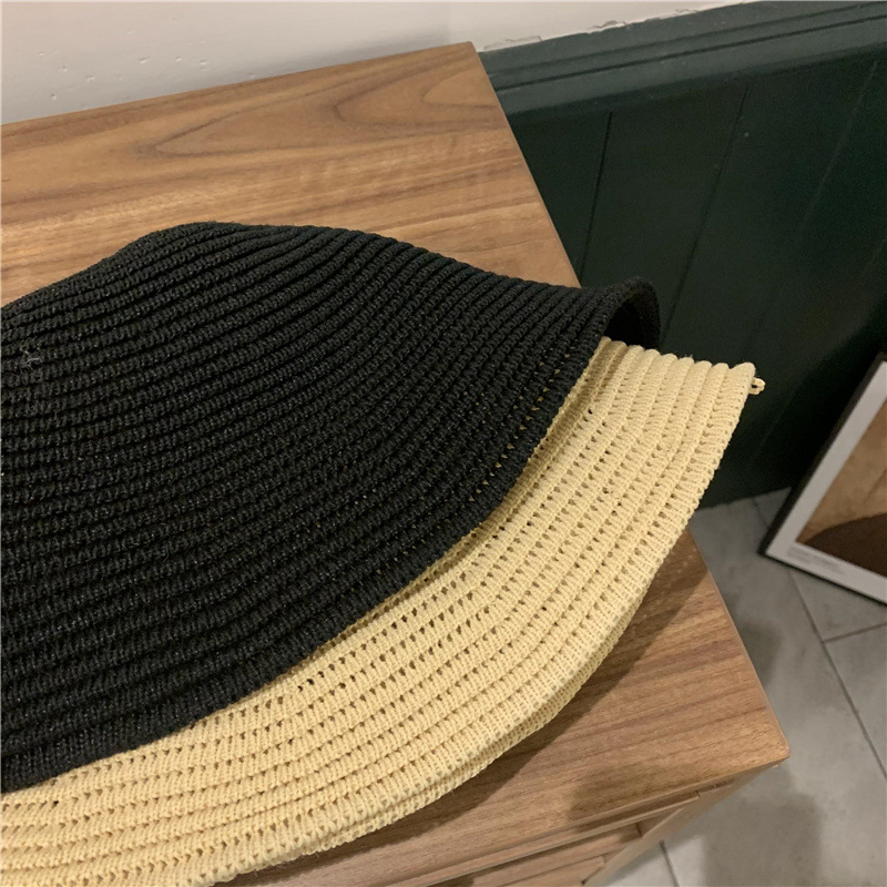 Fashion Solid Color Flat-top Cotton Yarn Breathable Fisherman Hat display picture 9