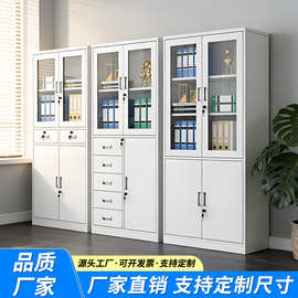 钢制文件柜办公室财务资料档案柜铁皮柜带锁收纳柜矮柜办公柜厂家