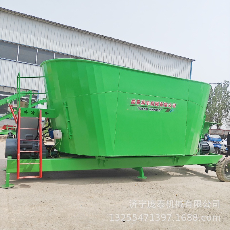 Máquina de preparación de pasto multifuncional vertical TMR 9 mezclador cúbico de dieta completa mezclador de pasto para ganado y ovejas de cría