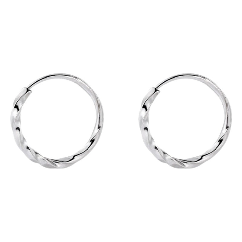S999 Sterling Silver Ear Piercing Silver Earrings Plain Hoop Earrings Hoop Hoop Earrings Do Not Need to Be Removed When Sleeping Small Ear Buckle Earrings