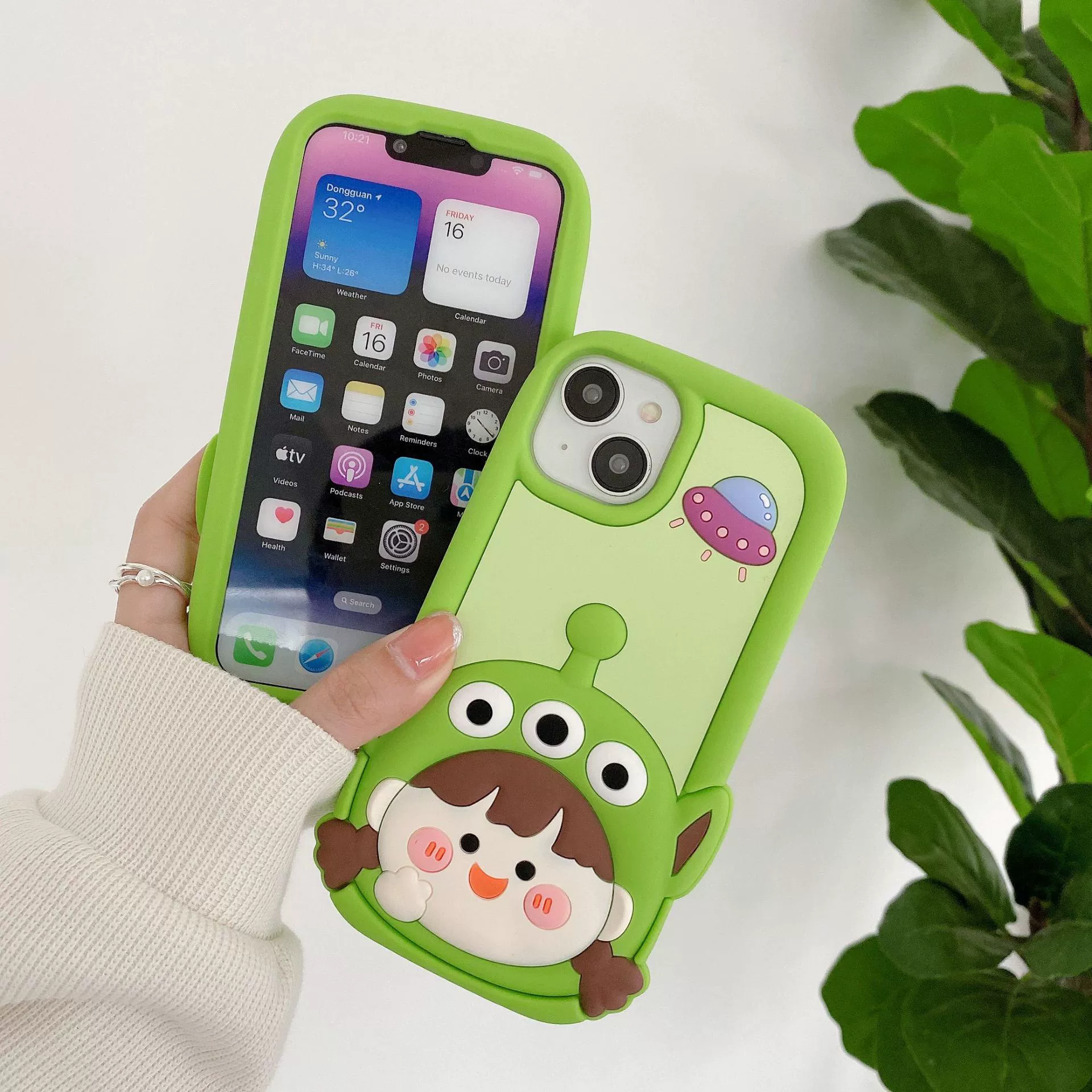 Apple, three dimensional silicone cute compatible phone case pro