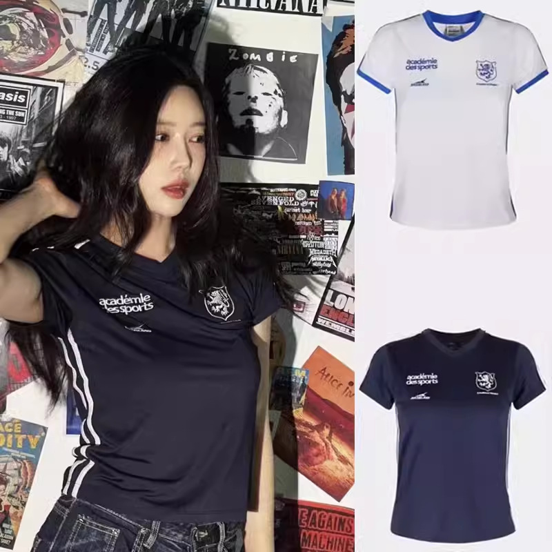 Korean Badblood Bcac Series American Sexy Short-Sleeved T-Shirt Women's Summer Casual Niche Sports Jersey Trend