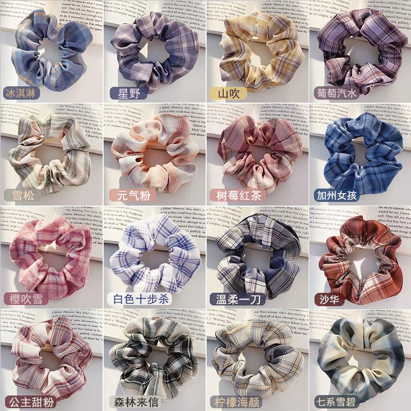 Envío gratis [paquete de 5] lazo para el cabello del intestino del cerdo coreano, cuerda para el cabello del intestino femenino, banda de goma para el cabello, lindo lazo para el cabello Baita