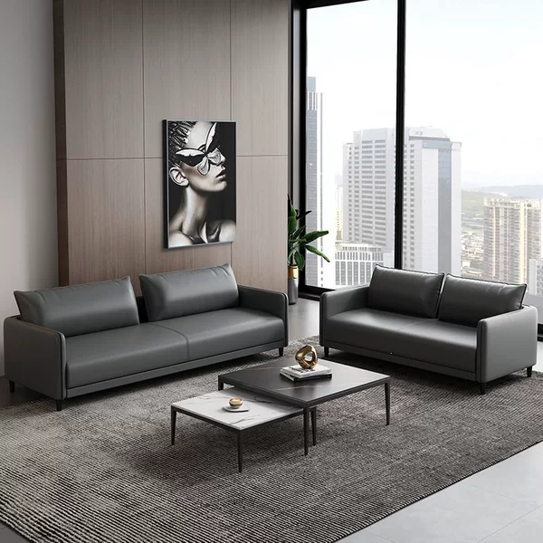 Office sofa simple business coffee table set for small spaces, suitable for meeting and reception rooms, modern for two or three people