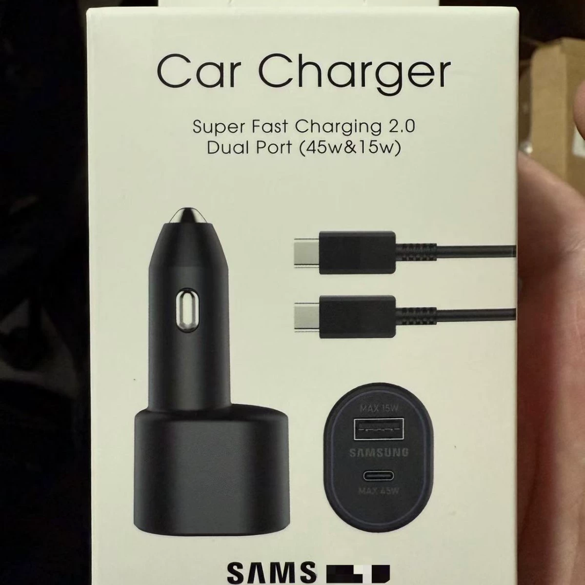 Подходит для автомобильного зарядного устройства Samsung 45 Вт PDQC3.0, подходит для автомобильного зарядного устройства для мобильного телефона Samsung S20s21 22, быстрая зарядка