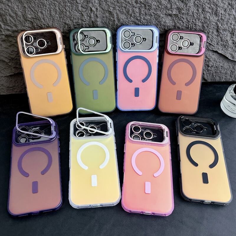 IMD magnetic lens holder is suitable for iPhone 17 Pro Max, anti-drop lens film, and full-cover phone case for Apple 16