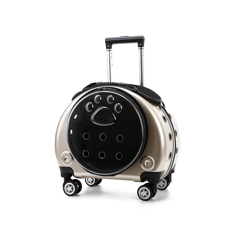Trolley para mascotas portátil multiusos mochila para mascotas de gran capacidad caja de aire para mascotas bolsa de gato transparente al por mayor