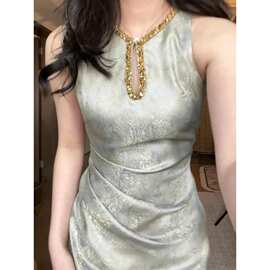 新中式改良旗袍订婚礼服2026新款敬酒服新娘长款宴会国风连衣裙女