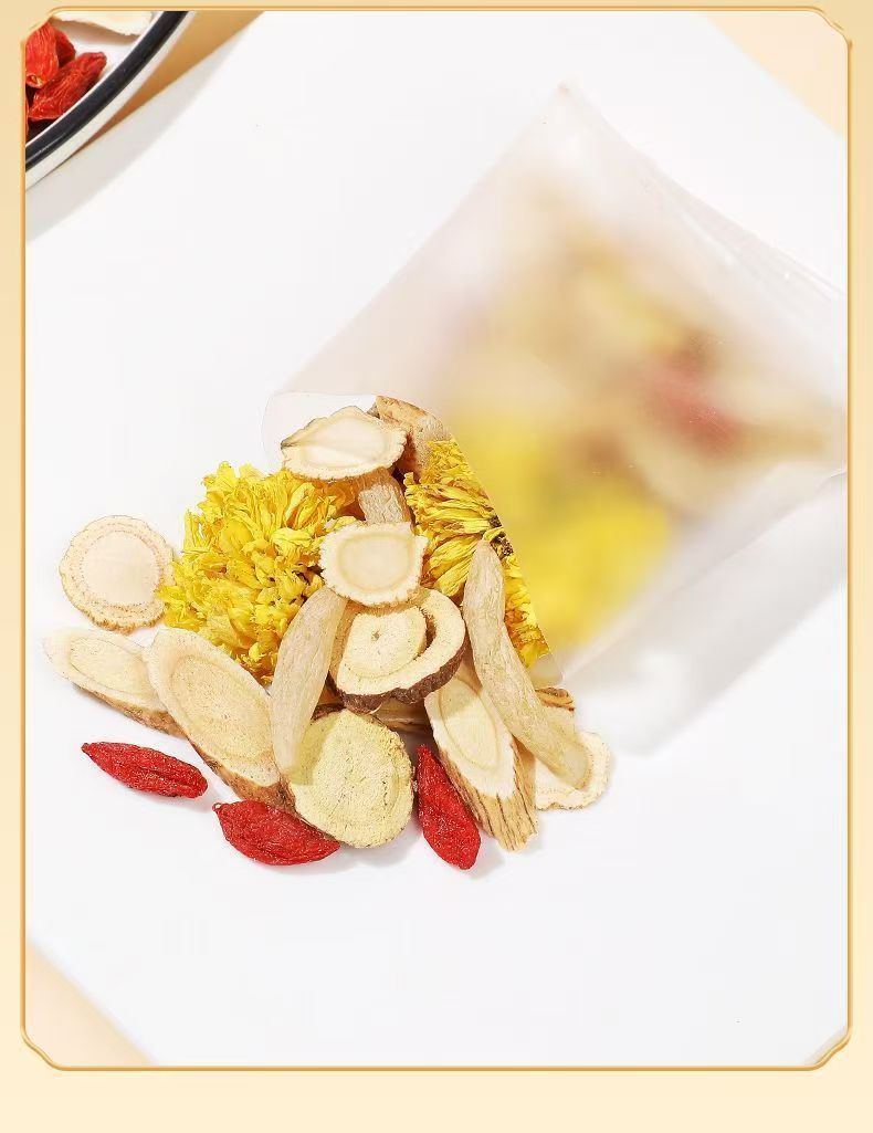 Yuanqi Ginseng Herbal Tea Bags American Ginseng Astragalus Blend Daily Wellness Tea preparation