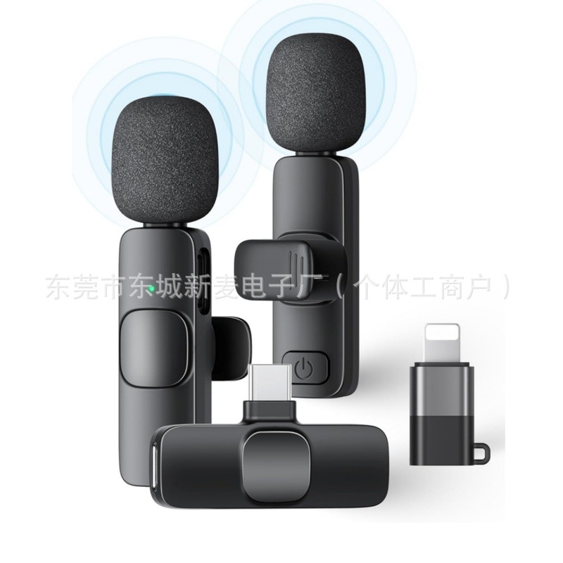 ワイヤレスマイクラベリアタイプ K1K9 1 対 2 ノイズリダクションモニタリングリバーブ屋外ライブブロードキャスト K6 デジタルディスプレイ充電式マイク|undefined