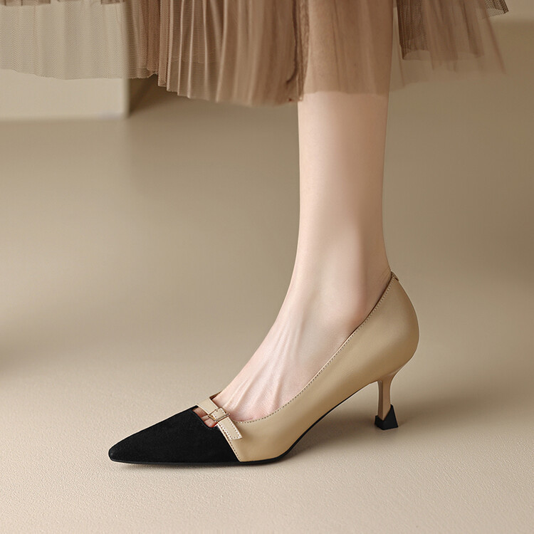 Sister Ran's Clearance Sale~~~French-Style Arrow Pointed Shallow Mary Jane High-Heeled Women's Shoes