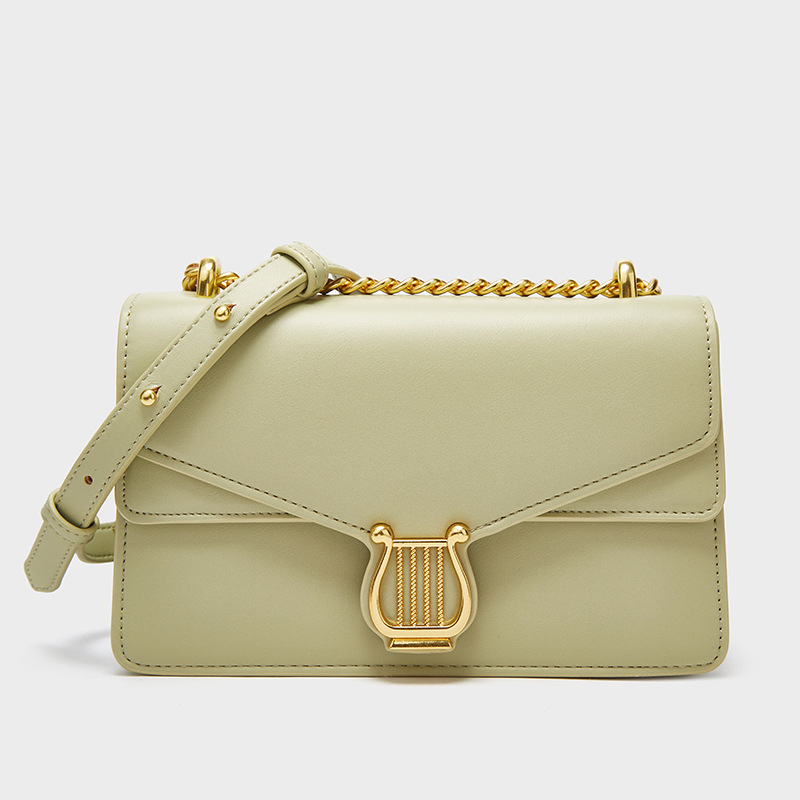 Elegant and fashionable women's 2024 new trendy niche fashion texture single shoulder crossbody solid color chain bag_voghion.com