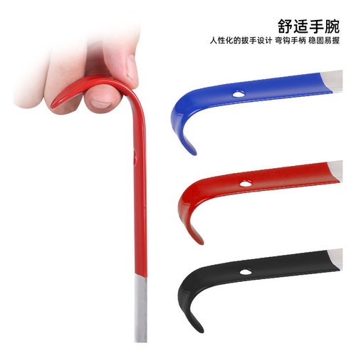 Stainless steel shoe horn, soft rubber, extra long hook shoe puller, convenient for lazy people to put on shoes, with hook metal shoe lift