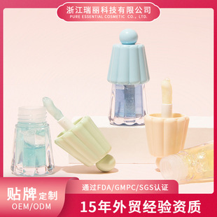 Customized Transparent Water-Gloss Lip Gloss, Moisturizing and Hydrating Lip Oil, Mirror-Like Glass Lip Gloss, Lip Glaze Brand Makeup