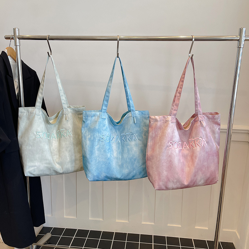 Tie Dye Kosmetiktasche Aus Canvas Für Reisen Im Boho Stil_voghion.com