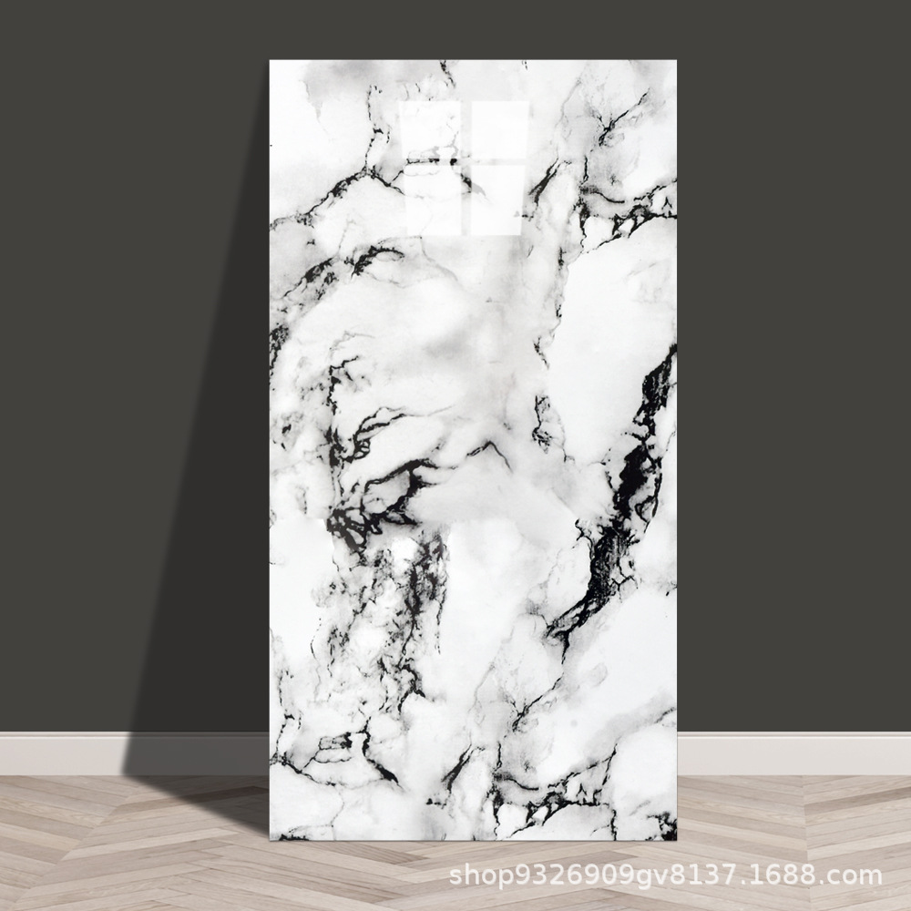 Autoadhesivo adhesivo de pared transfronterizo papel de pared de aluminio plástico imitación de azulejos adhesivo a prueba de agua a prueba de humedad papel de pared decorativo de fondo de baño
