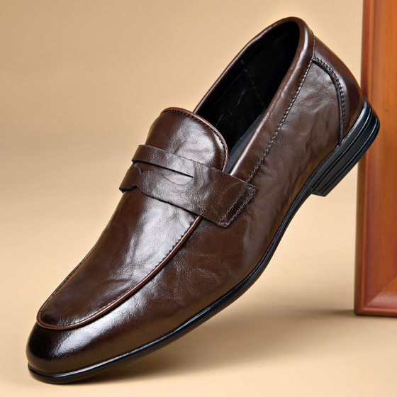 Leather shoes men's 2024 autumn new men's non-slip casual formal men's shoes net red business shoes a generation of hair