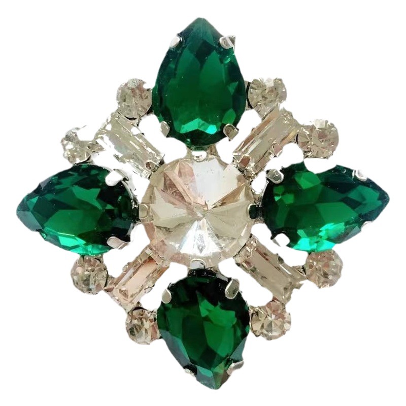 Nuevos zapatos de diamantes de metal transfronterizos zapatos de boda de flores zapatos de tacón alto hebilla de zapatos accesorios de material de zapatos accesorios de zapatos de joyería extraíble en stock