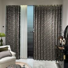 雪尼尔遮光窗帘复古田园美式色织提花客厅卧室落地窗窗帘高级感