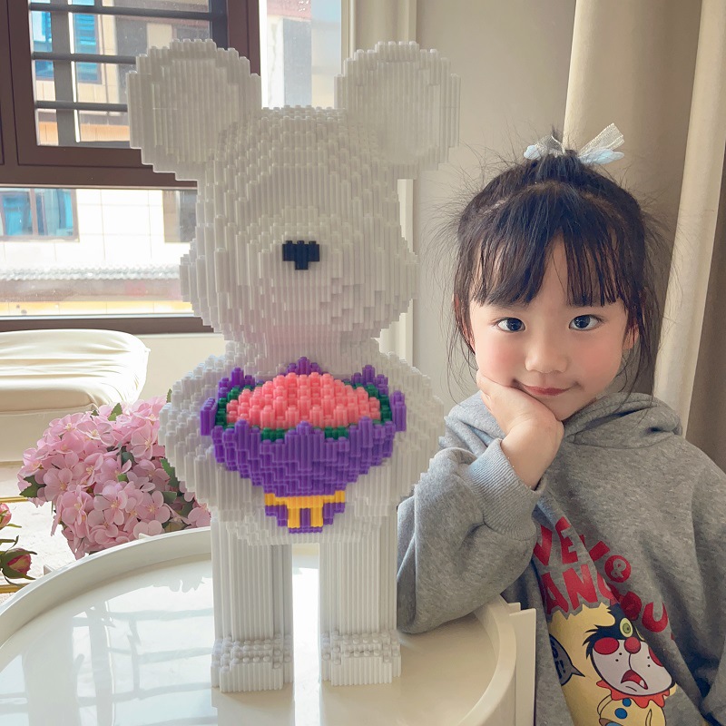 CLS moda Lesen compatible con Lego oso violento de gran tamaño bloques construcción 55cm adornos rompecabezas alta dificultad montado juguete DIY