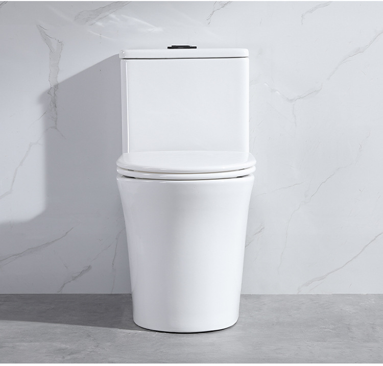A small-sized, short 55cm toilet for small apartments, a silent and water-saving siphonic sitting toilet, and a toilet seat undefined