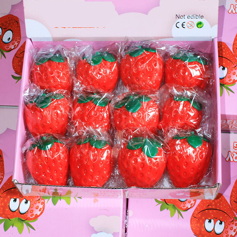 Carefully Selected New Stress-Relief Realistic Strawberry Stress Ball, Squeeze Toy with Rebound Effect, Stress-Relief Toy for Night Market Stalls, 2 Yuan